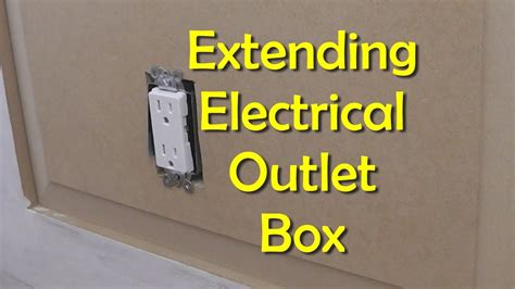 frame for over enlarge electrical outlet boxes|extend electrical box 3 inch.